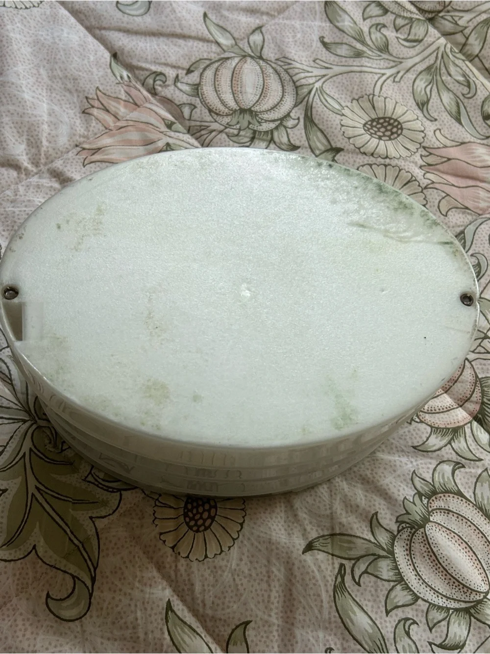 Vintage MCM Rialto of New York White Pearlized Lucite Jewelry Box 1960s 9”